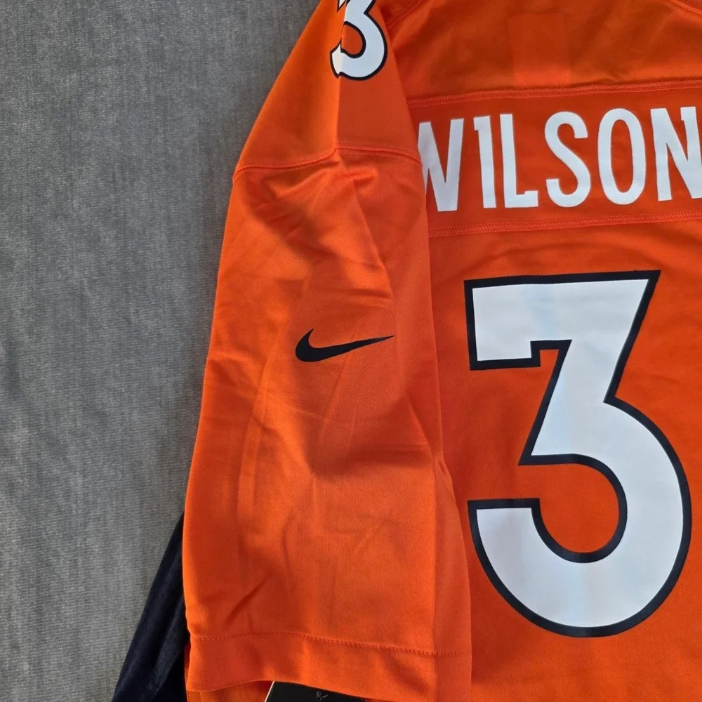 Nike Football‎ Jersey Mens Large Orange Russell Wilson Denver Broncos NFL New
